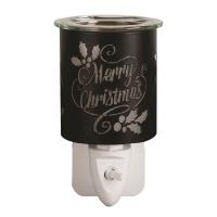 Aroma Black & Gold Merry Christmas Plug In Wax Melt Warmer Extra Image 1 Preview